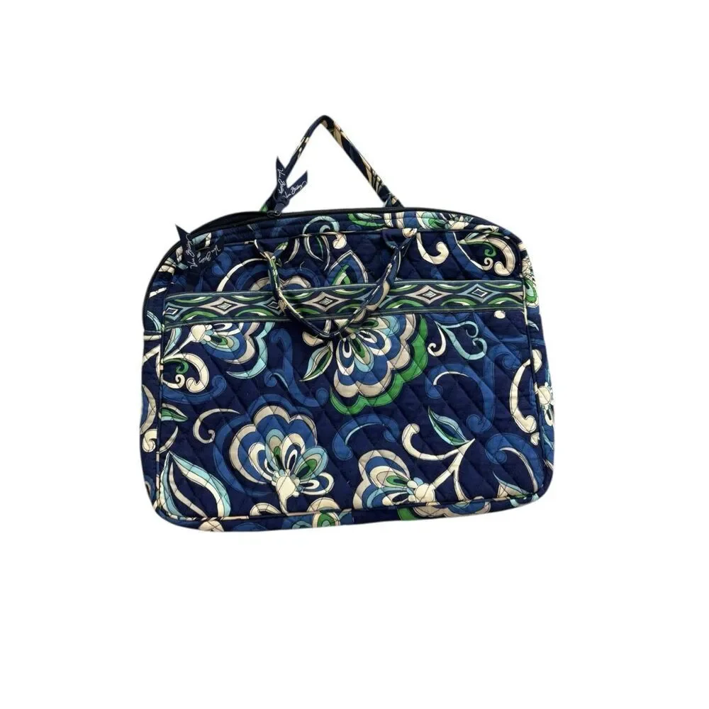 Vera Bradley Laptop Case Women One Size Chelsea Blue Quilted